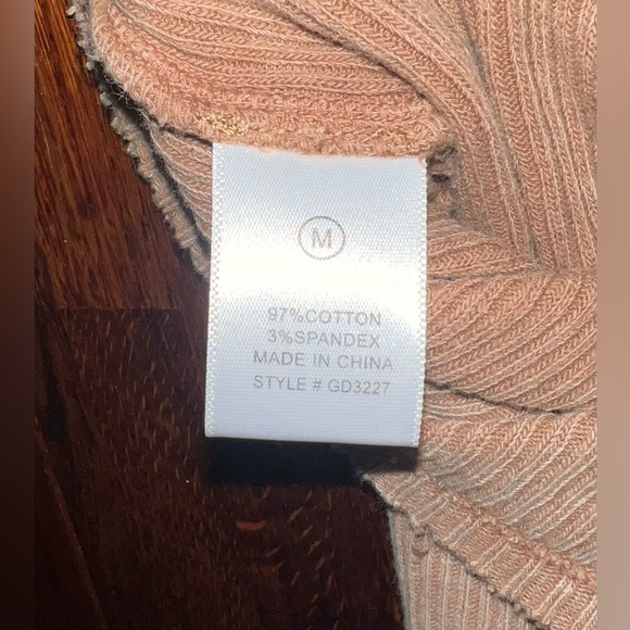 FASHION NOVA Ribbed Cutout Distressed High Neck Jumpsuit in Nude Size Medium - Picture 7 of 7